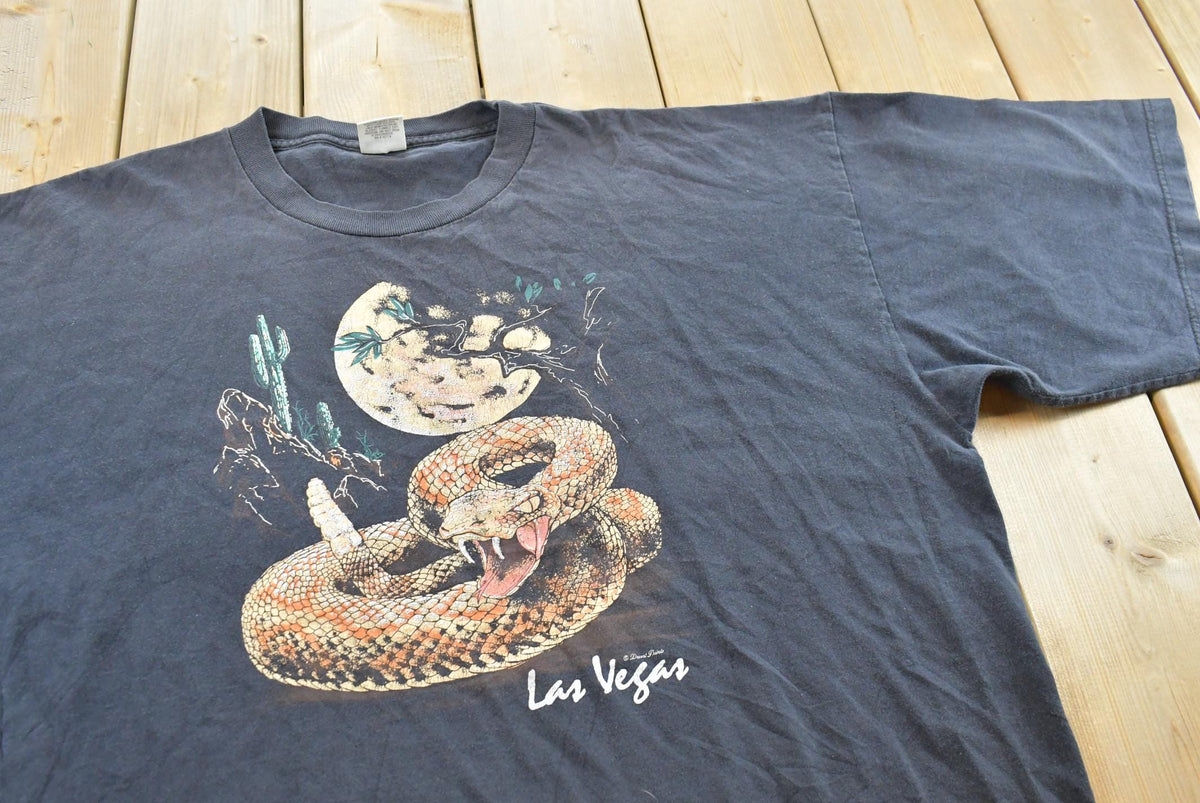Vintage 1990s Las Vegas Rattle Snake Souvenir T Shirt Mens Men's 3XL from propervintagecanada