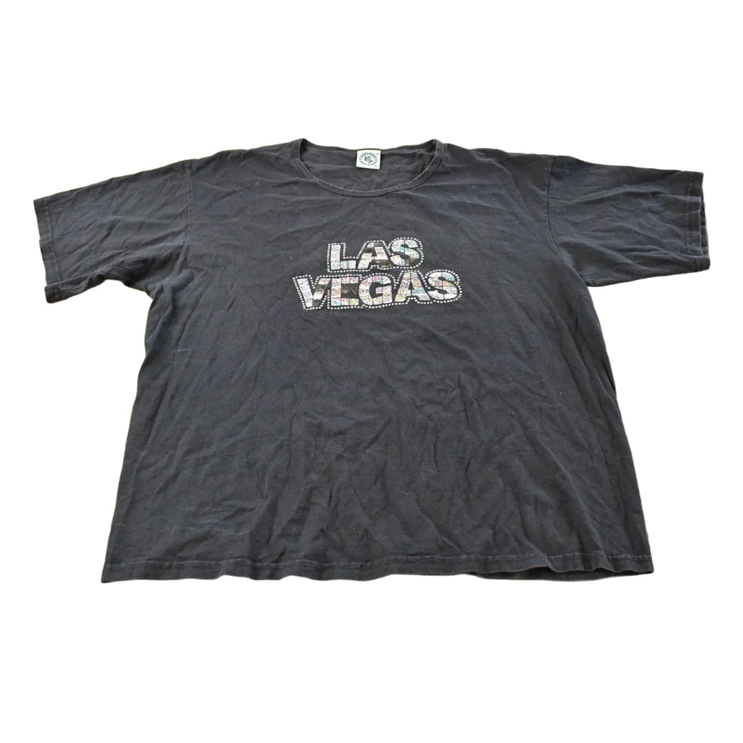 Vintage 1990s Las Vegas Sequins Graphic T Shirt Men's Large from propervintagecanada
