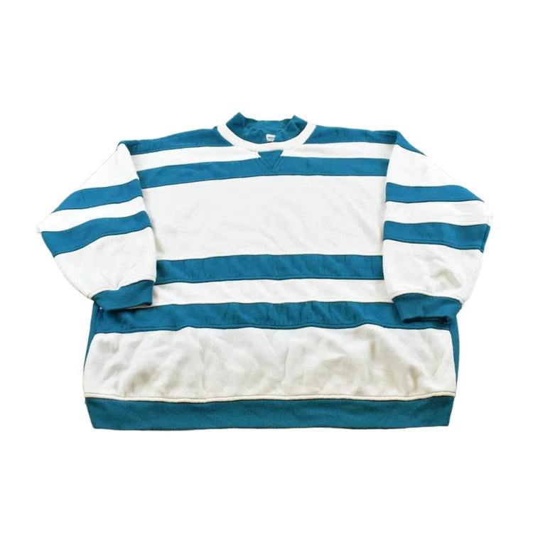 Vintage 1990s Lauren Brooke Striped Sweater Women's 3XL from propervintagecanada