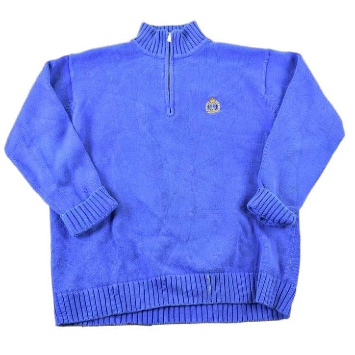 Vintage 1990s Lauren Cable Knit Mockneck Sweater Men's Large from propervintagecanada