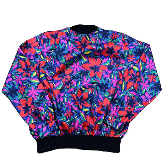 Vintage 1990s Lauren Lee All Over Print Button Up Windbreaker Women's M from propervintagecanada