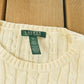 Vintage 1990s Lauren Ralph Lauren Cable Knit Crewneck Sweater Women's L / 90s Crewneck / Preppy Knits from propervintagecanada