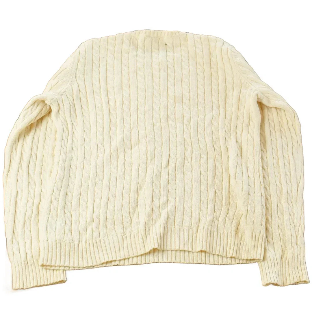 Vintage 1990s Lauren Ralph Lauren Cable Knit Crewneck Sweater Women's L / 90s Crewneck / Preppy Knits from propervintagecanada