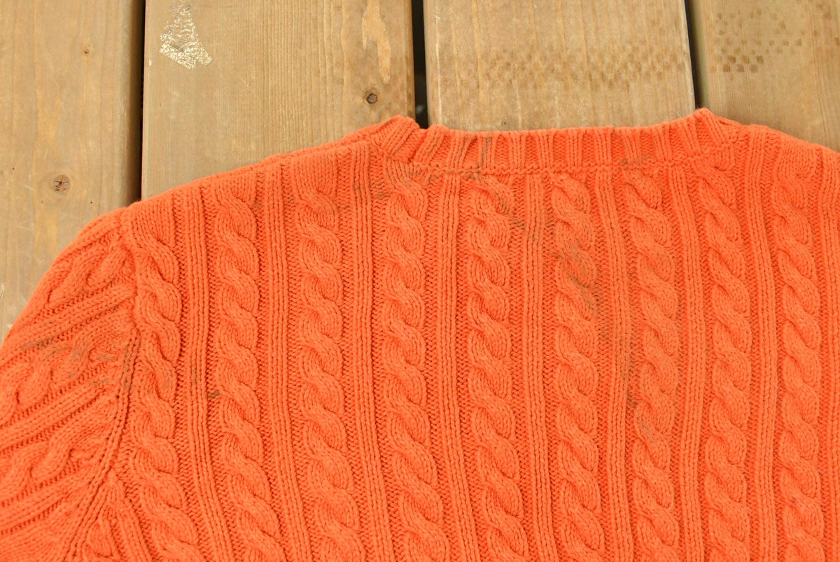 Vintage 1990s Lauren Ralph Lauren Cable Knit Pattern Crewneck Sweater Women's S from propervintagecanada