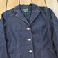 Vintage 1990s Lauren Ralph Lauren Denim Dark Blue Blazer Women's Large from propervintagecanada