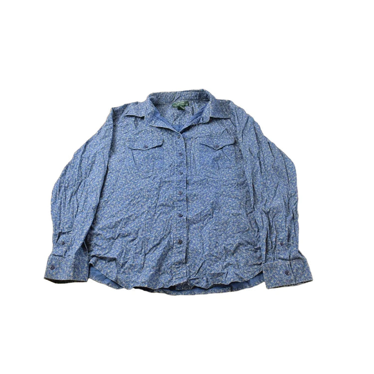 Vintage 1990s Lauren Ralph Lauren Floral Button Up Shirt Women's L from propervintagecanada