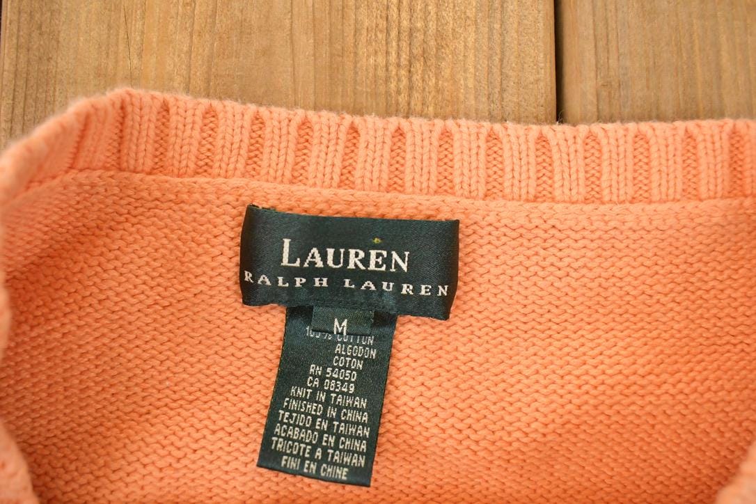 Vintage 1990s Lauren Ralph Lauren Knit Crewneck Sweater Vest Women's M from propervintagecanada