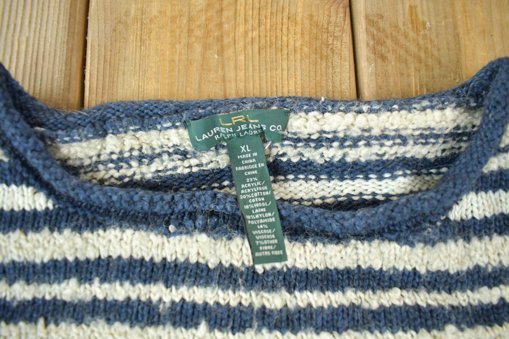 Vintage 1990s Lauren Ralph Lauren Knit Crewneck Sweater Women's S-M from propervintagecanada