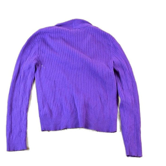 Vintage 1990s Lauren Ralph Lauren Knit Shawl Neck Gold Button Sweater Women's XS