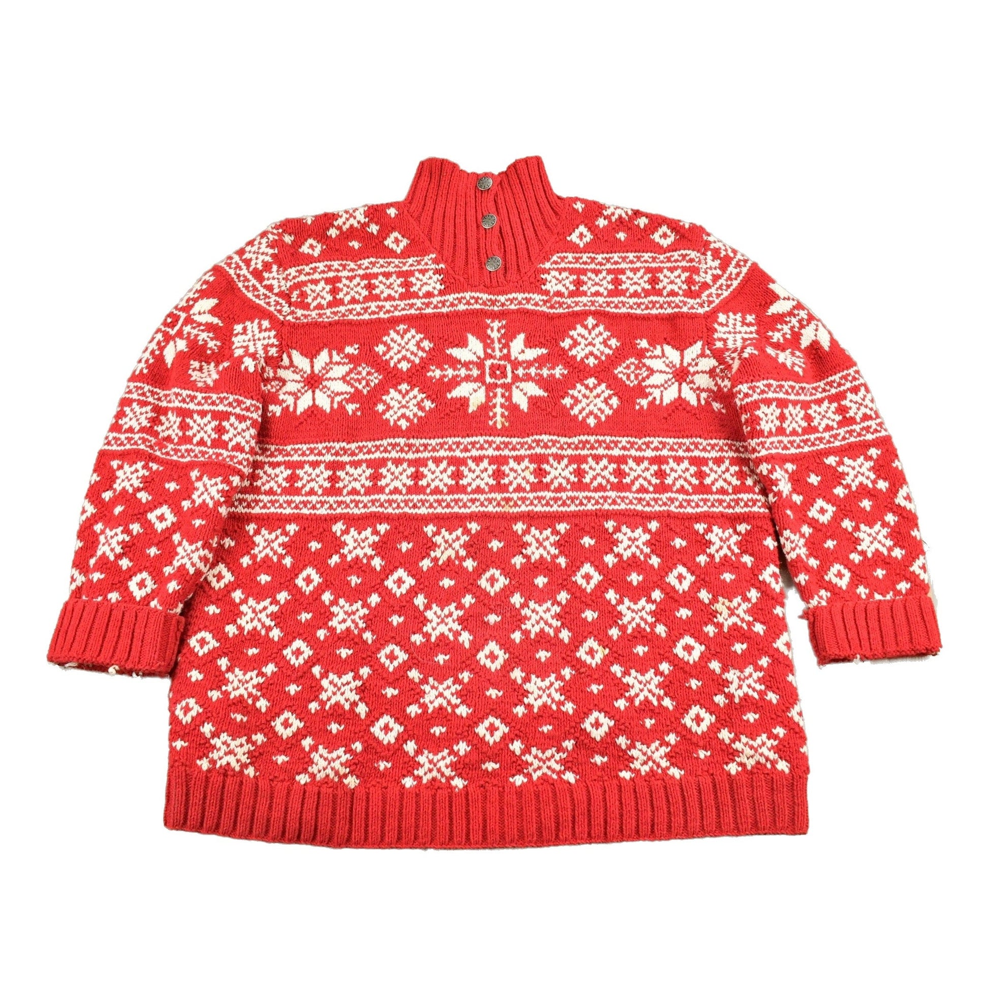 Vintage 1990s Lauren Ralph Lauren Snowflake Knit Sweater Women's XL from propervintagecanada