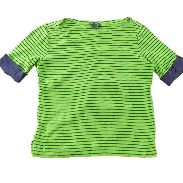 Vintage 1990s Lauren Ralph Lauren Striped Boating T-Shirt Women's Medium from propervintagecanada