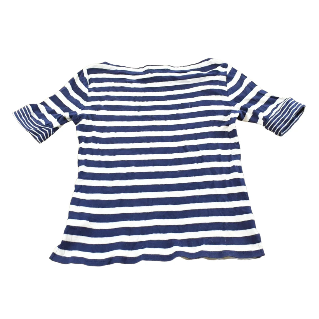 Vintage 1990s Lauren Ralph Lauren Striped Boating T-Shirt Women's Medium from propervintagecanada