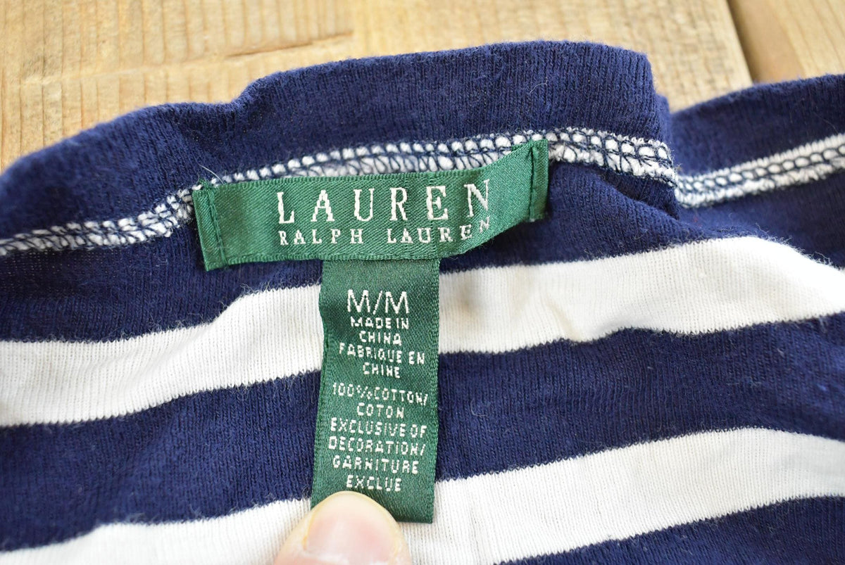 Vintage 1990s Lauren Ralph Lauren Striped Boating T-Shirt Women's Medium from propervintagecanada