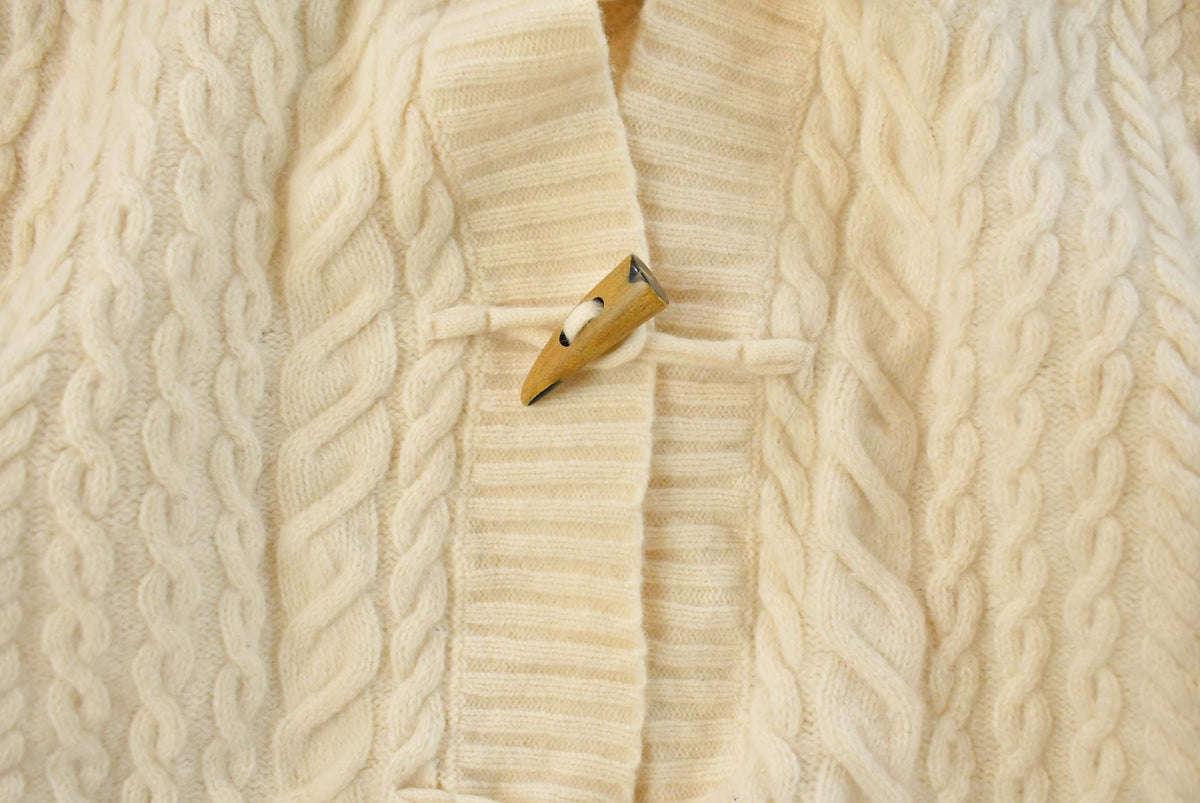 Vintage 1990s Lauren Ralph Lauren Wool Knit Fish Hook Cardigan Sweater Women's S from propervintagecanada