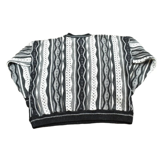 Vintage 1990s Lavane 3D Cable Knit Crewneck Sweater Men's L from propervintagecanada