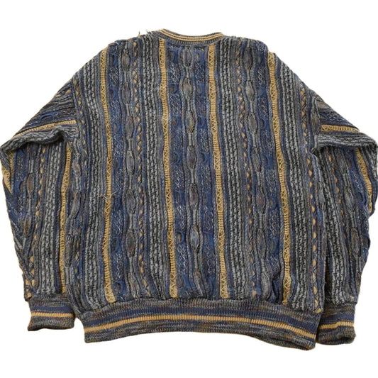 Vintage 1990s Lavane 3D Cable Knit Crewneck Sweater Men's L from propervintagecanada