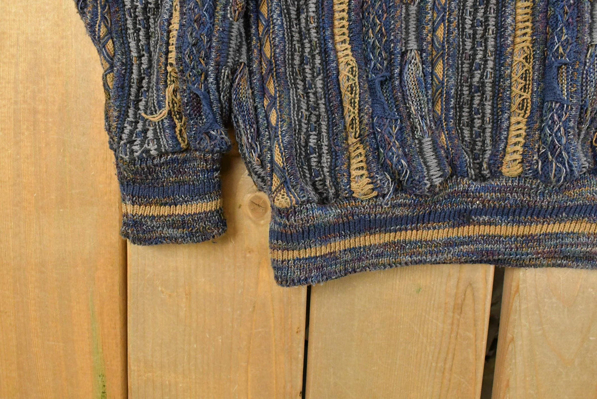 Vintage 1990s Lavane 3D Cable Knit Crewneck Sweater Men's L from propervintagecanada