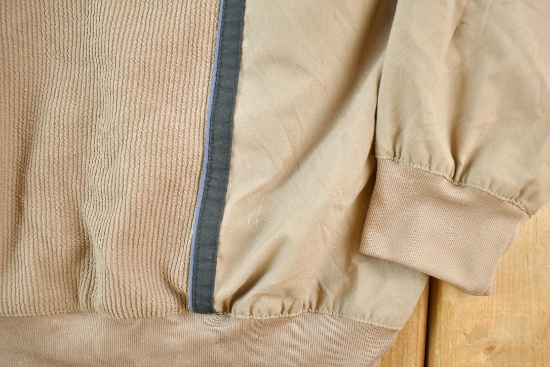 Vintage 1990s LD Sport Colour Block Quarter Button Up Shirt Men's XL from propervintagecanada