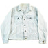 Vintage 1990s Learsi Bleach Acid Wash Denim Jean Trucker Jacket Women&