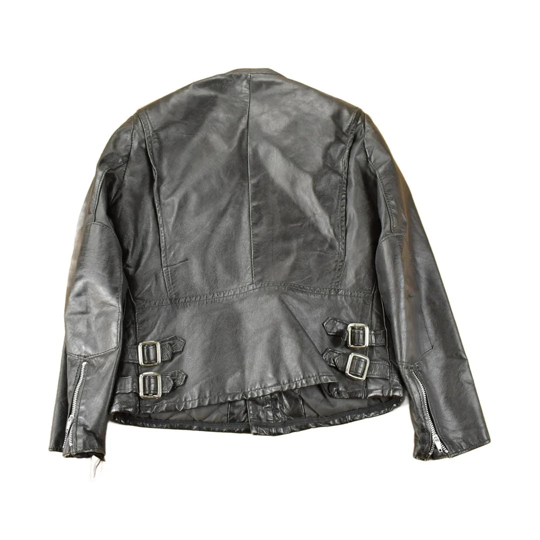 Vintage 1990s Leather Attic Genuine Leather Biker Jacket Made In Canada from propervintagecanada