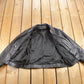 Vintage 1990s Leather Biker Jacket Men's Large from propervintagecanada