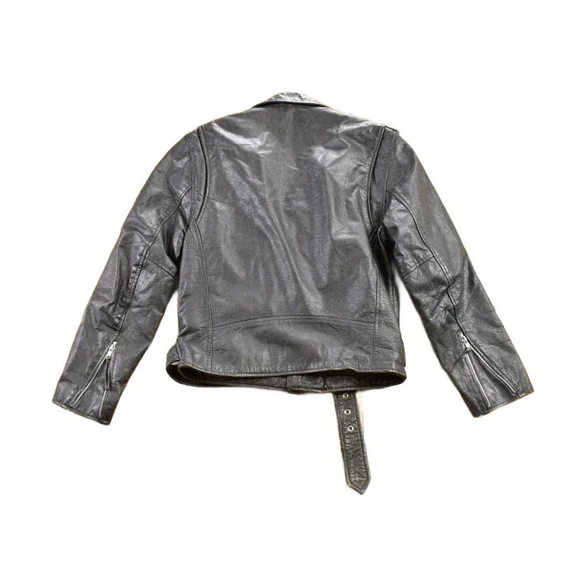 Vintage 1990s Leather Biker Jacket Men's Medium from propervintagecanada