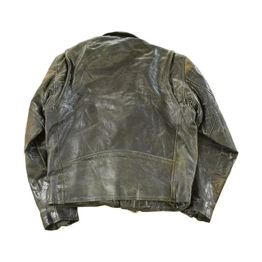 Vintage 1990s Leather Biker Jacket Men's Small from propervintagecanada