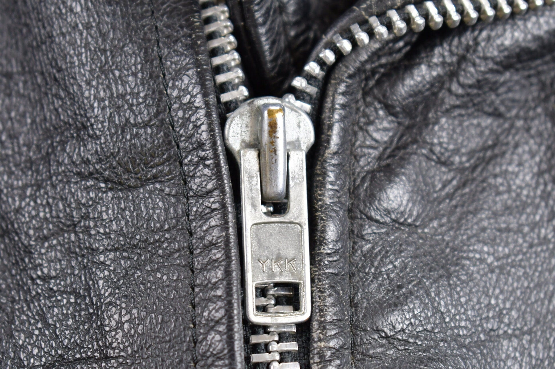 Vintage 1990s Leather Biker Jacket Men's Small from propervintagecanada