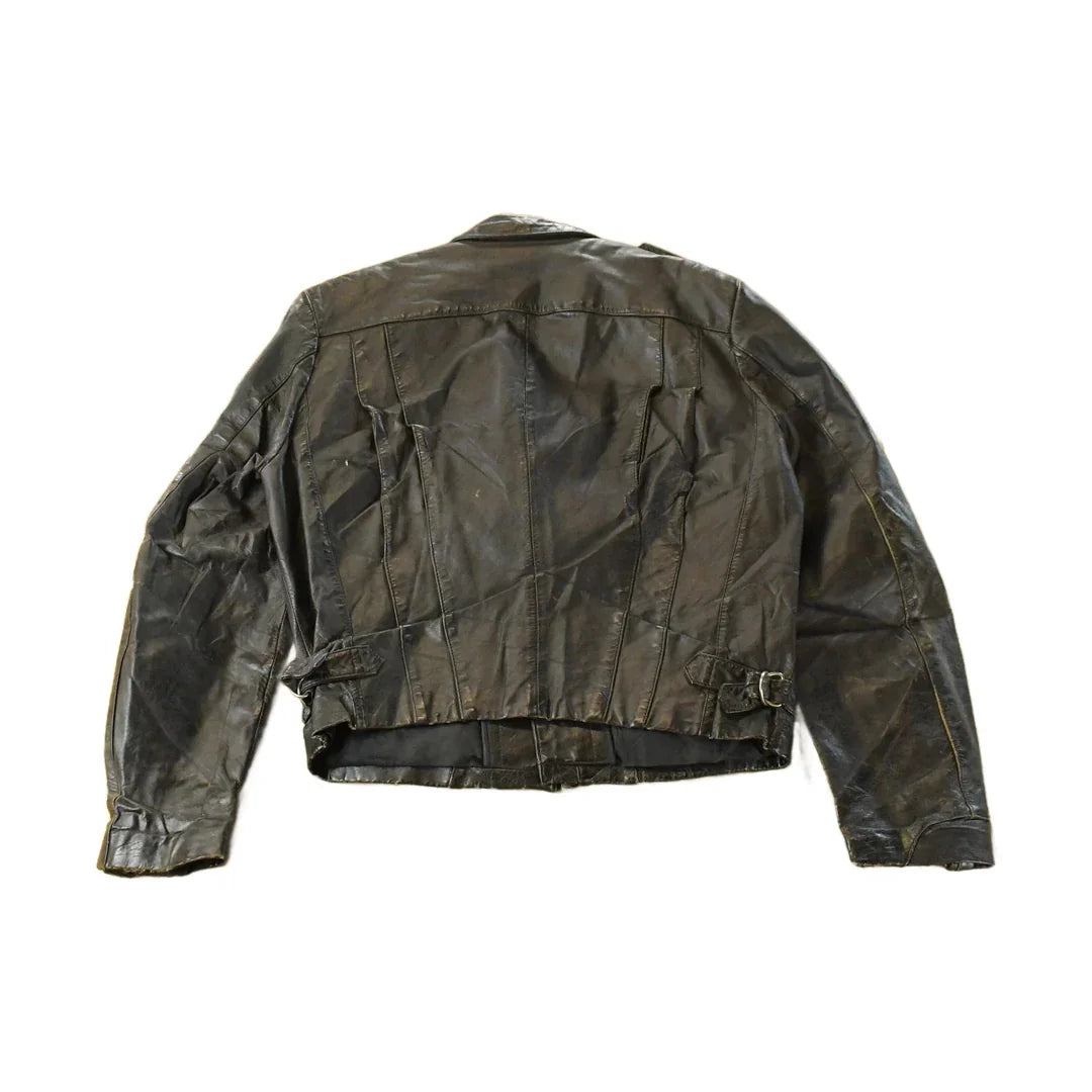 Vintage 1990s Leather Biker Jacket Women's Medium / Moto Jacket / 90s Motorcycles Coat from propervintagecanada