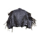 Vintage 1990s Leather Fringe Biker Jacket Men's Small from propervintagecanada