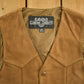 Vintage 1990s Leather Gallery Leather Western Vest Men's S from propervintagecanada