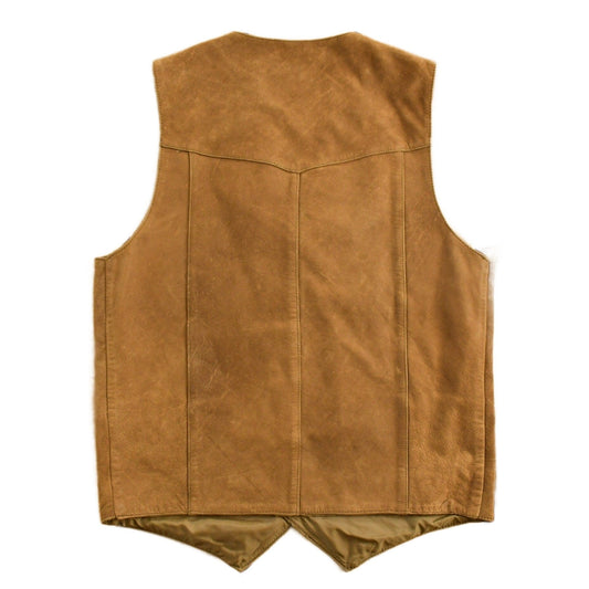 Vintage 1990s Leather Gallery Leather Western Vest Men's S from propervintagecanada