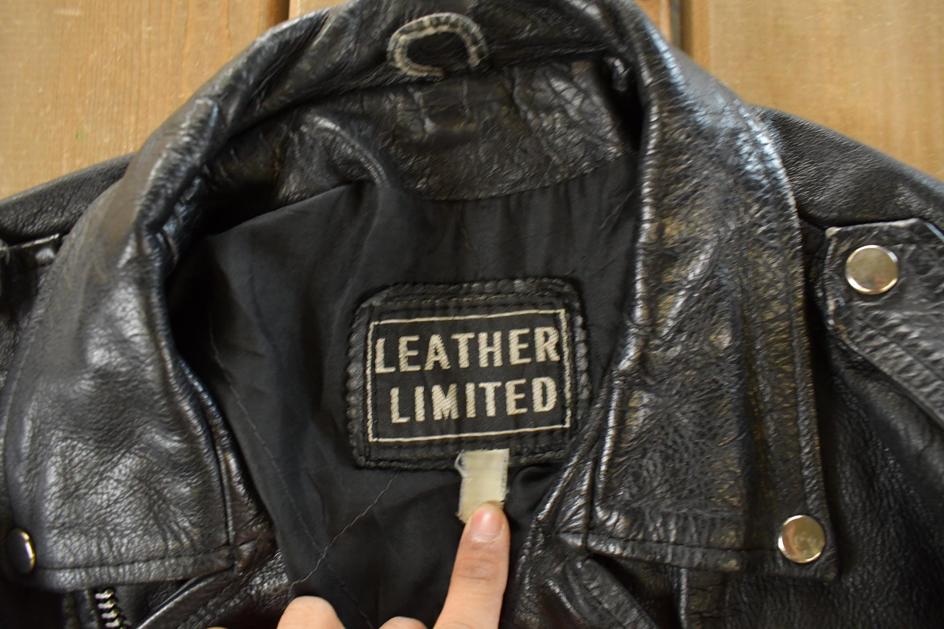 Vintage 1990s Leather Limited Leather Biker Jacket Men's Medium from propervintagecanada