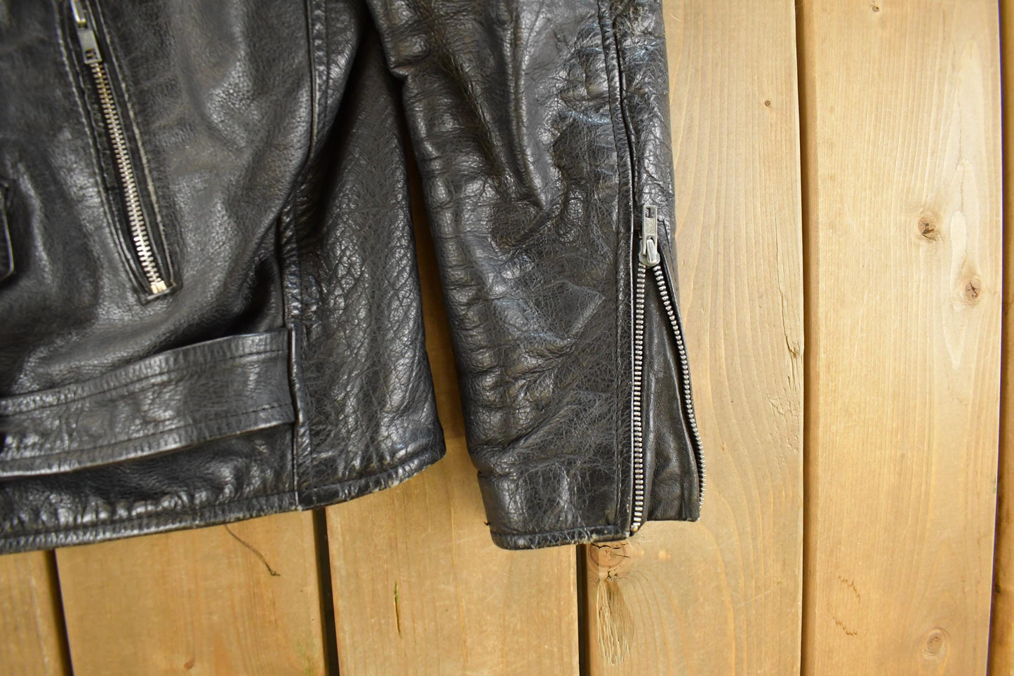 Vintage 1990s Leather Limited Leather Biker Jacket Men's Medium from propervintagecanada