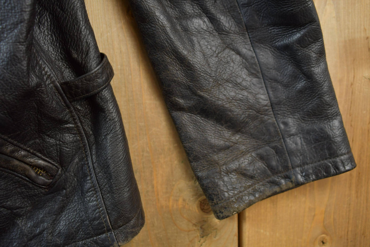 Vintage 1990s Leather Zip Up Lamb Skin Jacket Women's M from propervintagecanada