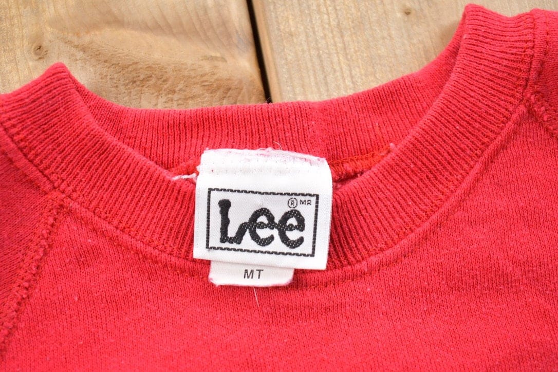 Vintage 1990s Lee Blank Red Crewneck Sweatshirt Men's XS from propervintagecanada