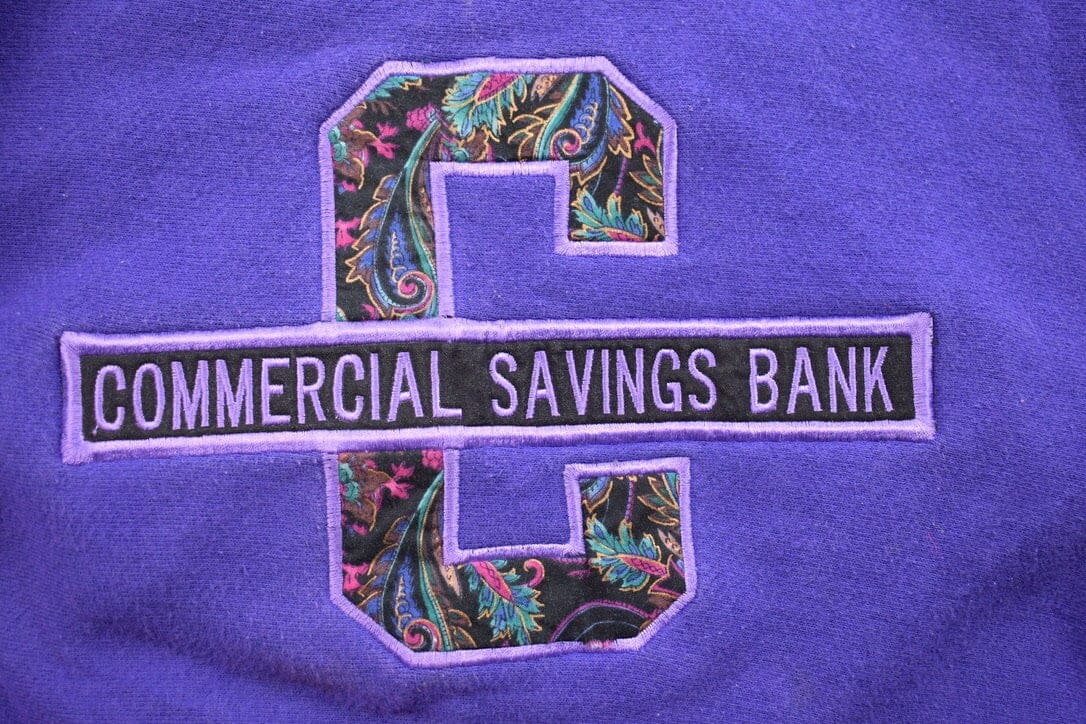 Vintage 1990s Lee Commercial Savings Bank Crewneck Sweatshirt Men's Small from propervintagecanada