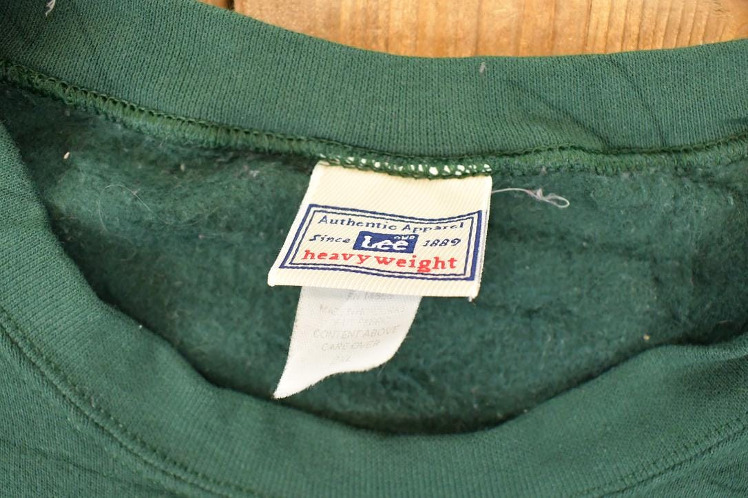 Vintage 1990s Lee Heavyweight Blank Crewneck Sweatshirt Men's XL from propervintagecanada