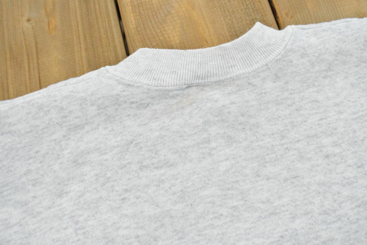 Vintage 1990s Lee Heavyweight Blank Grey Crewneck Sweatshirt Men's M from propervintagecanada