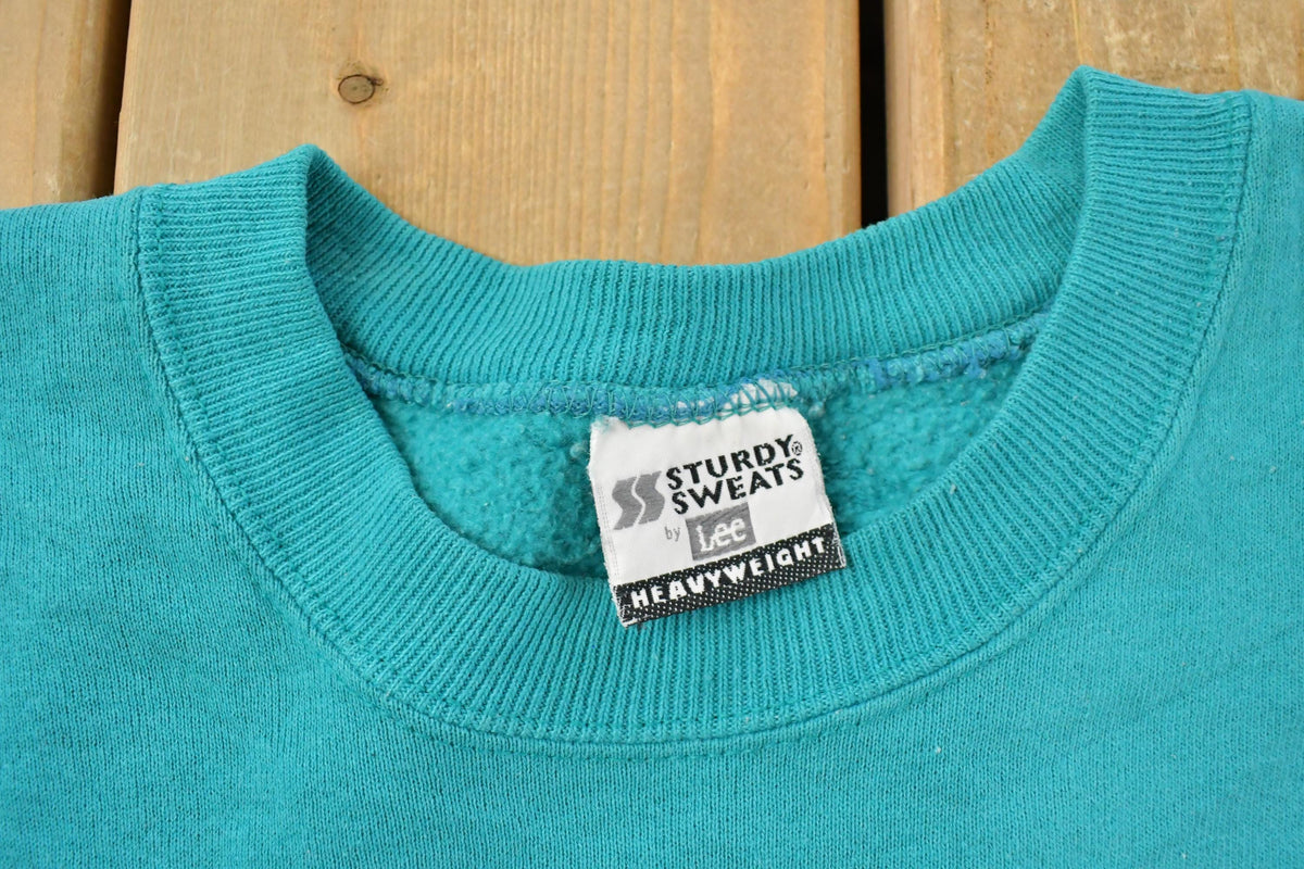Vintage 1990s Lee Heavyweight Blank Raglan Crewneck Sweatshirt Men's L from propervintagecanada