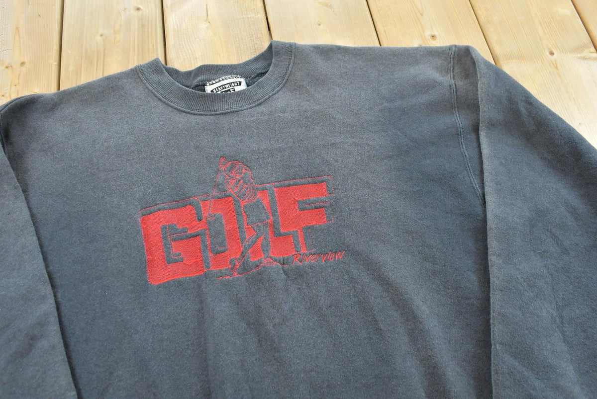 Vintage 1990s Lee Heavyweight Embroidered Golf Crewneck Sweatshirt Men's L from propervintagecanada