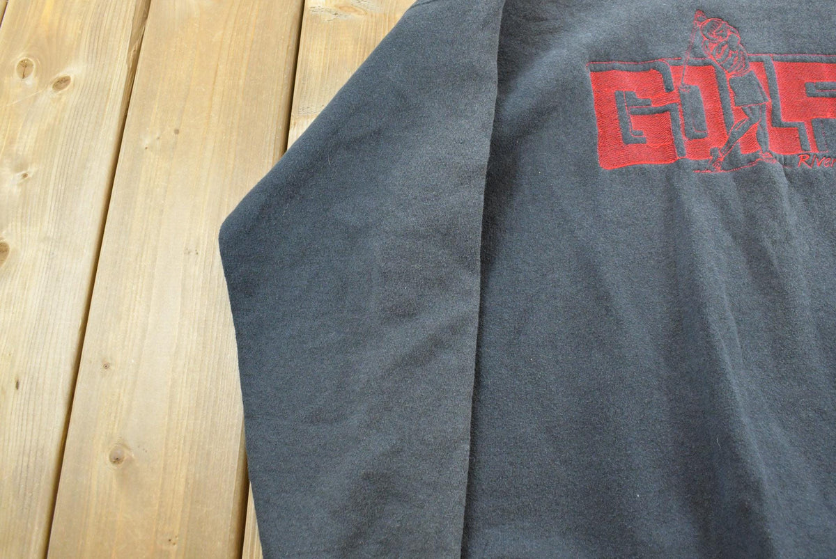 Vintage 1990s Lee Heavyweight Embroidered Golf Crewneck Sweatshirt Men's L from propervintagecanada