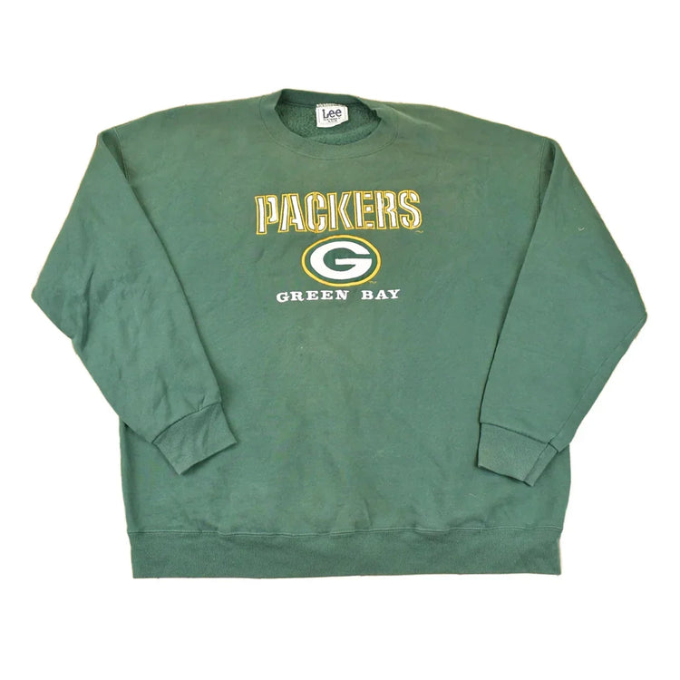 Vintage 1990s Lee Sport Green Bay Packers Embroidered NFL Crewneck Sweatshirt Men's XL from propervintagecanada