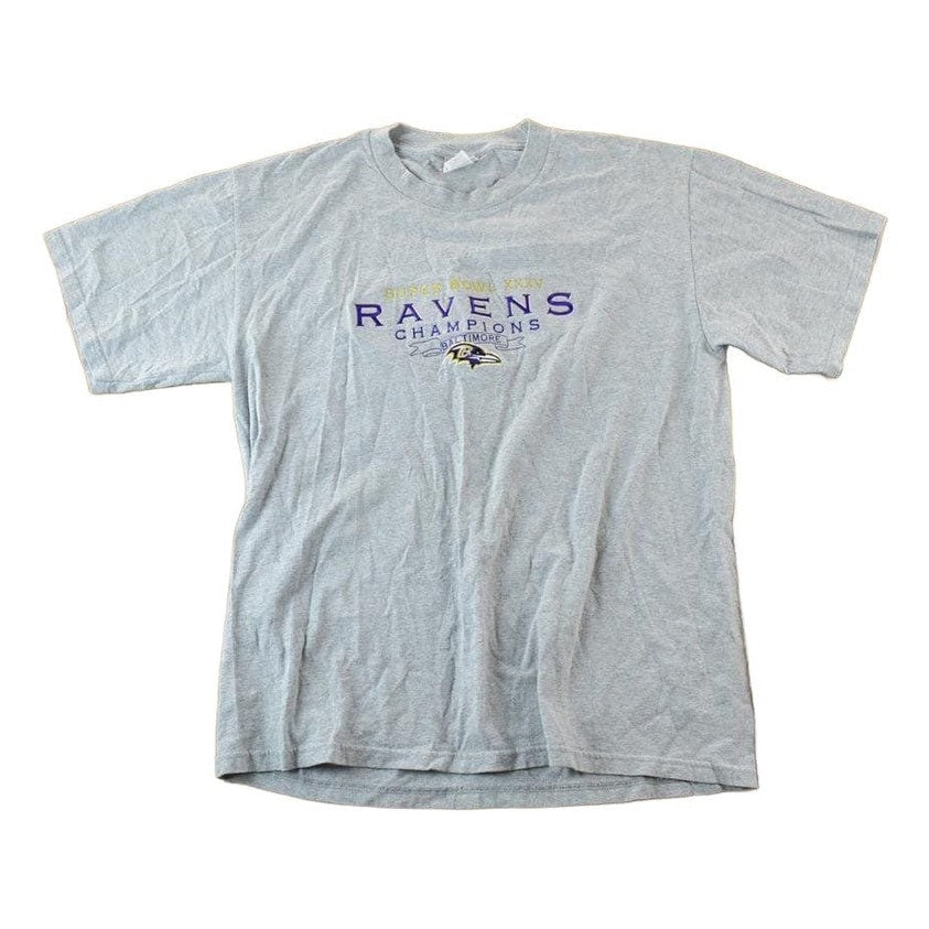 Vintage 1990s Lee Sport Super Bowl Baltimore Ravens NFL Graphic T-ShirtMen's Large