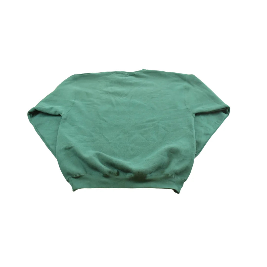 Vintage 1990s Lee Ultraweight Blank Green Crewneck Sweatshirt Men's L from propervintagecanada