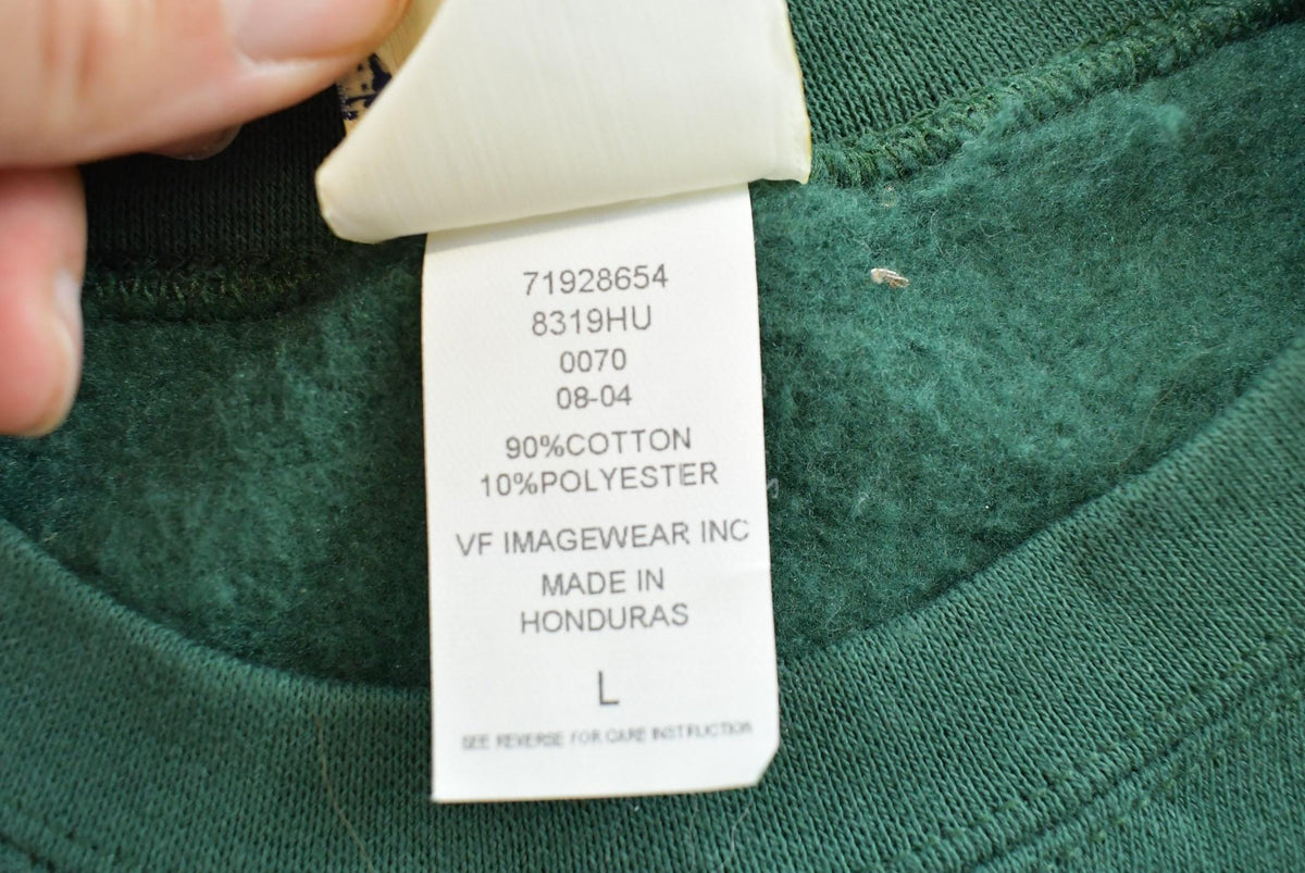 Vintage 1990s Lee Ultraweight Blank Green Crewneck Sweatshirt Men's L from propervintagecanada