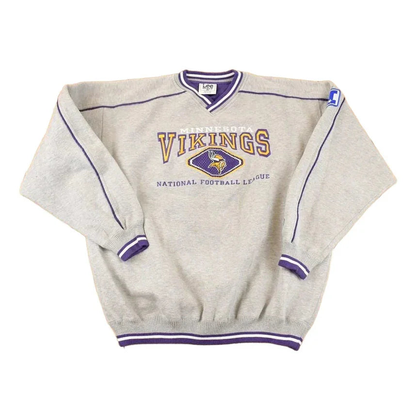 Vintage 1990s Leesport Minnesota Vikings NFL Crewneck Sweatshirt Men's XXL from propervintagecanada