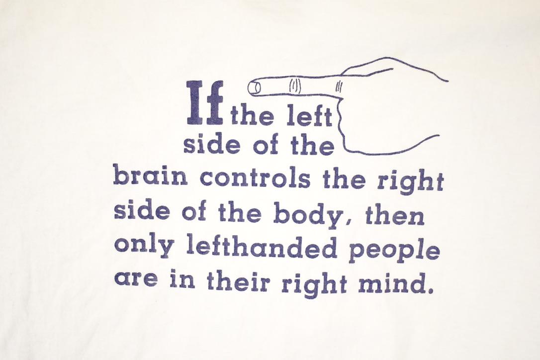 Vintage 1990s Left Brain Comedy Souvenir T-Shirt Men's M from propervintagecanada