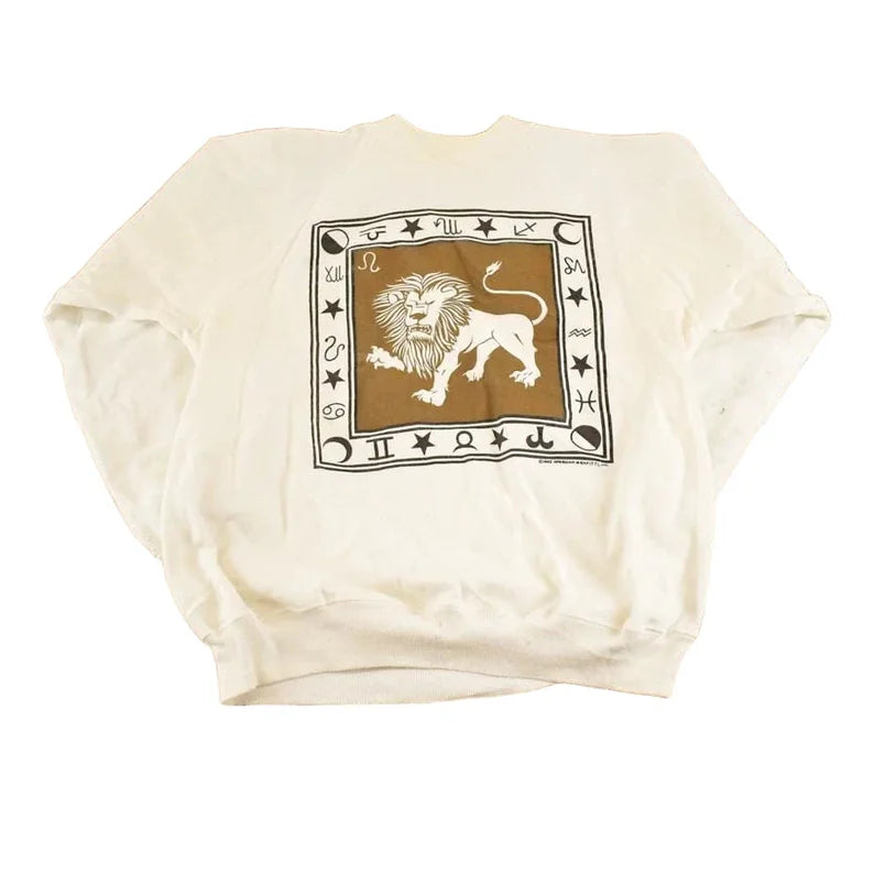 Vintage 1990s Leo Astrology Souvenir Crewneck Sweatshirt Mens M from propervintagecanada