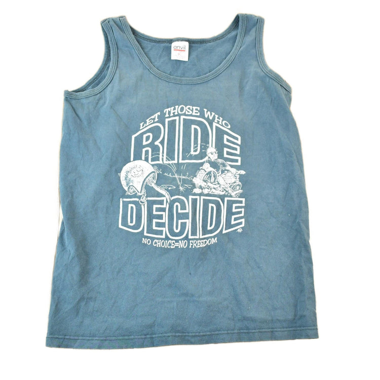 Vintage 1990s Let Those Who Ride Decide Souvenir Tank Top Mens M from propervintagecanada